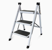 Foldable 3-Step Ladder with Wide Anti-Slip Pedal
