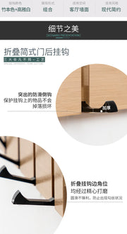 Foldable Coat Rack Bamboo Hallway Hat Hook Hanger Bedroom Door Wall-Mounting Hook Corner Room Kitchen Toilet Wall Brack Hook
