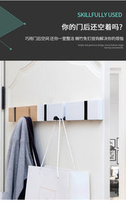 Foldable Coat Rack Bamboo Hallway Hat Hook Hanger Bedroom Door Wall-Mounting Hook Corner Room Kitchen Toilet Wall Brack Hook