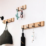 Foldable Coat Rack Bamboo Hallway Hat Hook Hanger Bedroom Door Wall-Mounting Hook Corner Room Kitchen Toilet Wall Brack Hook