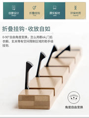 Foldable Coat Rack Bamboo Hallway Hat Hook Hanger Bedroom Door Wall-Mounting Hook Corner Room Kitchen Toilet Wall Brack Hook