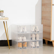 12 Pcs Stackable Clear Shoe Storage Boxes
