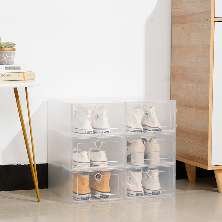 12 Pcs Stackable Clear Shoe Storage Boxes
