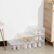 12 Pcs Stackable Clear Shoe Storage Boxes