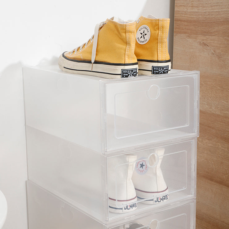 12 Pcs Stackable Clear Shoe Storage Boxes