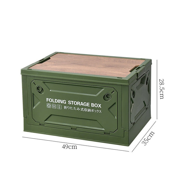 Camping storage box Side door outdoor picnic storage box Folding portable