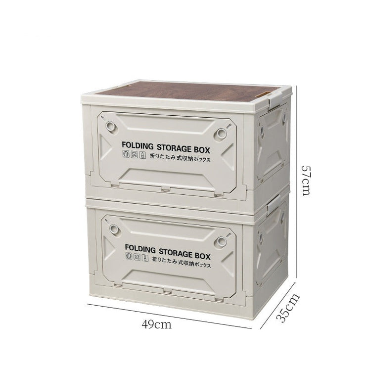 Camping storage box Side door outdoor picnic storage box Folding portable