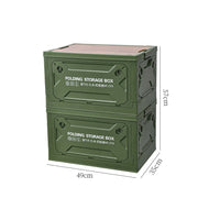 Camping storage box Side door outdoor picnic storage box Folding portable