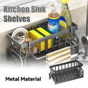 Kitchen Sink Organizer Rack – Sponge, Soap & Towel Holder, Drainage Shelf for Kitchen Accessories