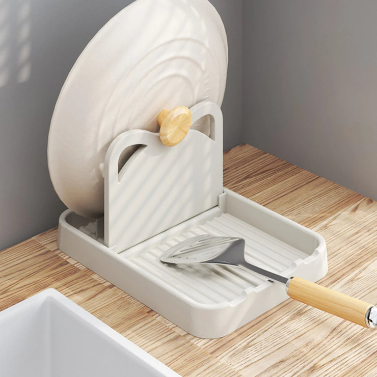 Household Foldable Pot Cover Rack Functional and Practical Vertical Pot Shovel Storage Rack Suitable for Spatulas Utensils Forks