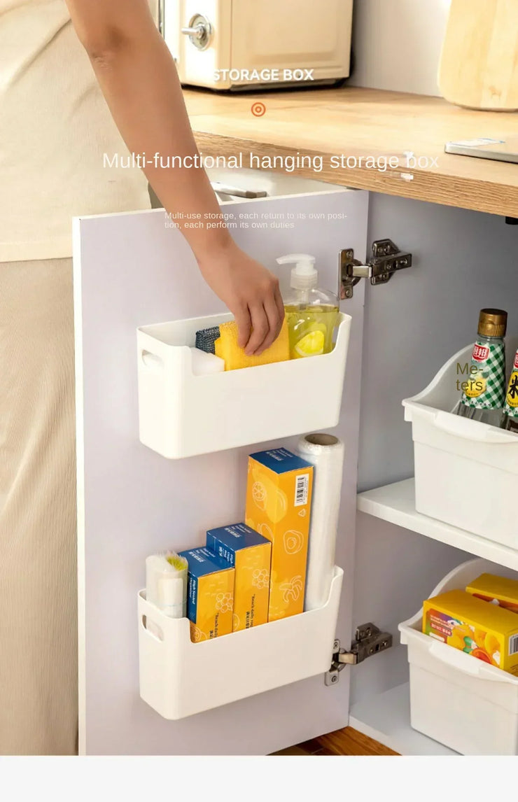 Non Perforated Cling Film Rack Inside Cabinet Wall Shelf Shelves Spice Dish Drying Rack Cabinet Door Organiser for Kitchen