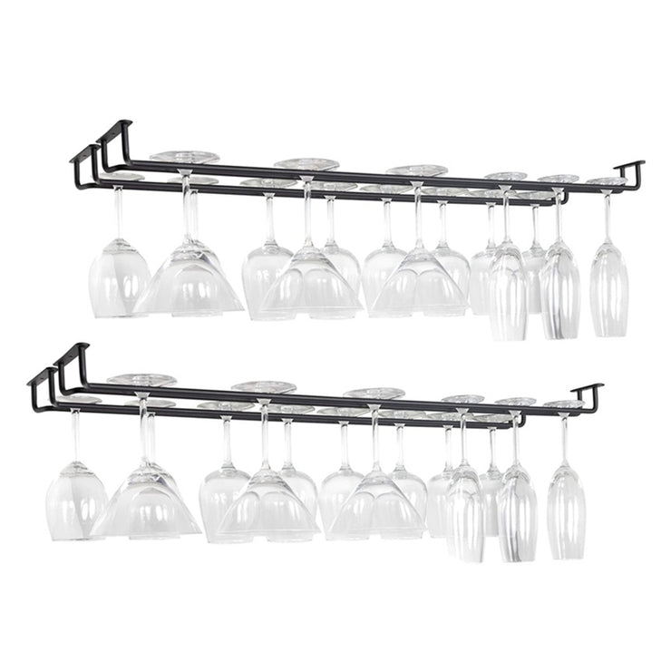 NICEFurniture Useful Iron Wine Rack Glass Holder Hanging Bar Hanger Shelf Wine Glass Rack Stand Paper Roll Holder for Home