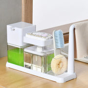Dish Soap Dispenser Large Capacity Kitchen Durable Caddy Organizer Kitchen Gadgets Single Hand Refillable Washing Soap Dispenser