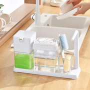 Dish Soap Dispenser Large Capacity Kitchen Durable Caddy Organizer Kitchen Gadgets Single Hand Refillable Washing Soap Dispenser