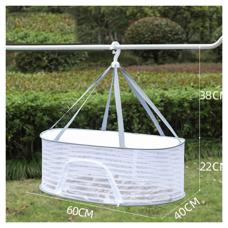 Large Capacity Hanging Air Drying Rack, 1, 2, 3, 4 Layer Herb, Fish, Fruits, Drying Holder, Foldable, Net, Outdoor Drying Tool