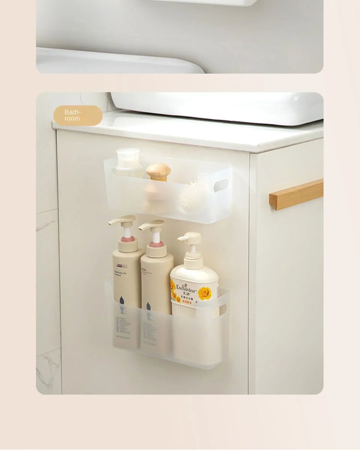 Non Perforated Cling Film Rack Inside Cabinet Wall Shelf Shelves Spice Dish Drying Rack Cabinet Door Organiser for Kitchen