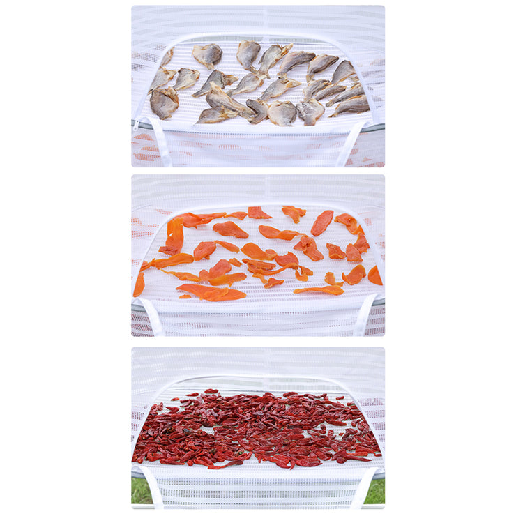 Large Capacity Hanging Air Drying Rack, 1, 2, 3, 4 Layer Herb, Fish, Fruits, Drying Holder, Foldable, Net, Outdoor Drying Tool