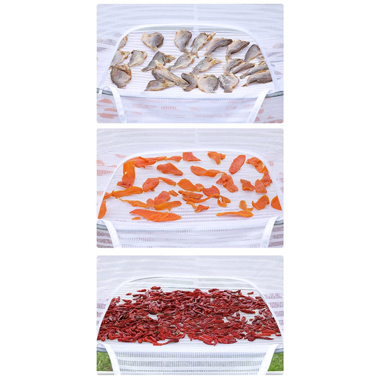 Large Capacity Hanging Air Drying Rack, 1, 2, 3, 4 Layer Herb, Fish, Fruits, Drying Holder, Foldable, Net, Outdoor Drying Tool