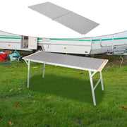 Folding Table Storage Rack Outdoor Furniture for Backyard Camping Picnic