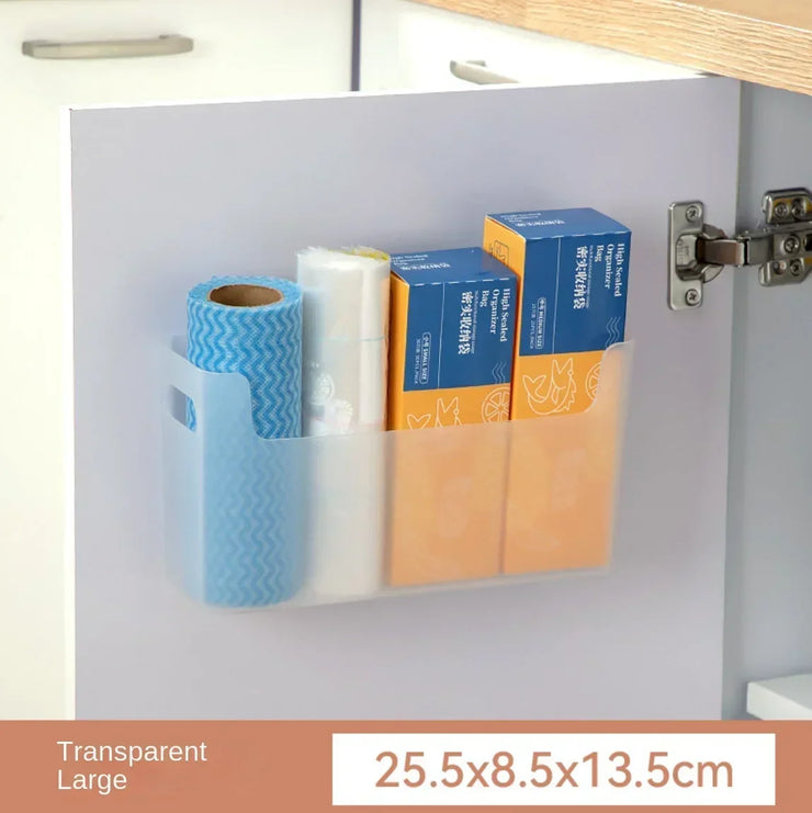 Non Perforated Cling Film Rack Inside Cabinet Wall Shelf Shelves Spice Dish Drying Rack Cabinet Door Organiser for Kitchen