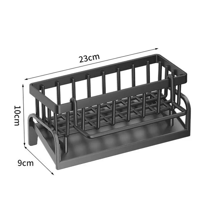 Kitchen Sink Organizer Rack – Sponge, Soap & Towel Holder, Drainage Shelf for Kitchen Accessories