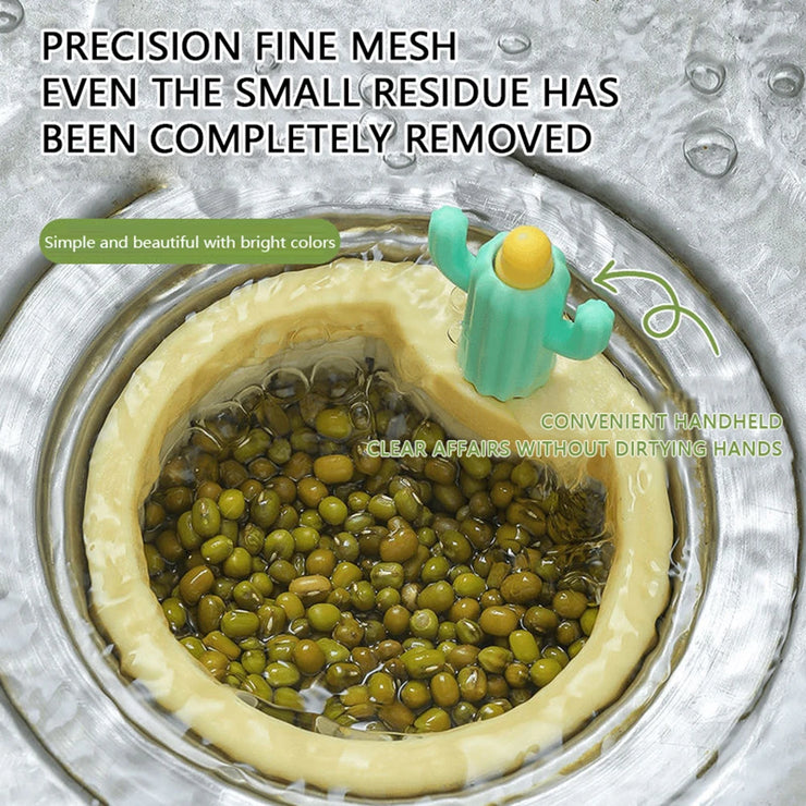 Colorful Cactus-Shape Kitchen Sink Strainer Soft Multi-holde Sewer Drain Cover Sink Accessories