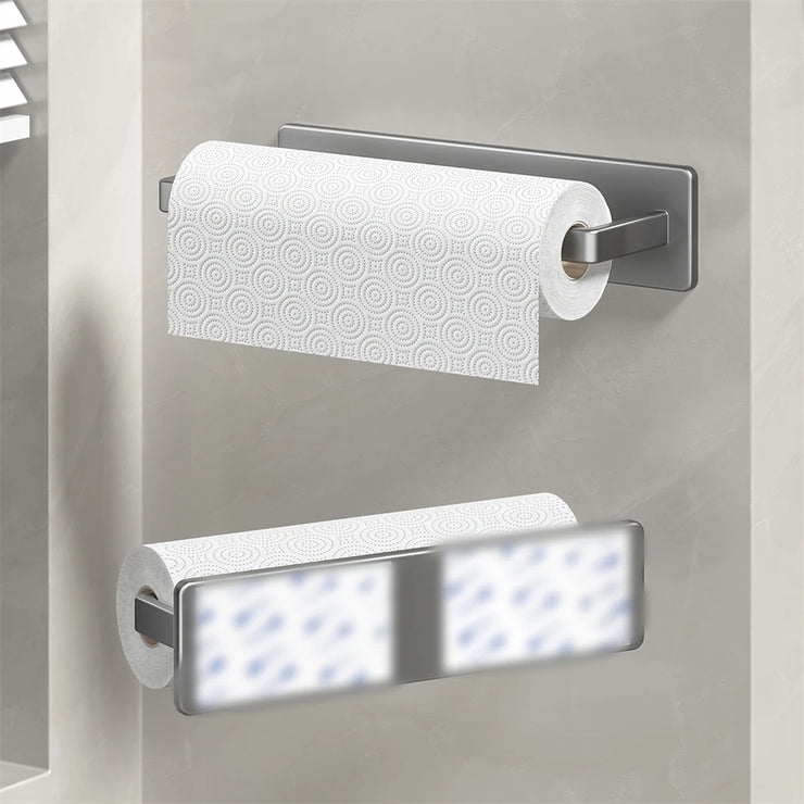 Kitchen Tissue Rack Without Punching Cabinet Rack With Cling Film Bag Storage Cloth Rack Wall Mounted Tissue Rack Kitchen Storag