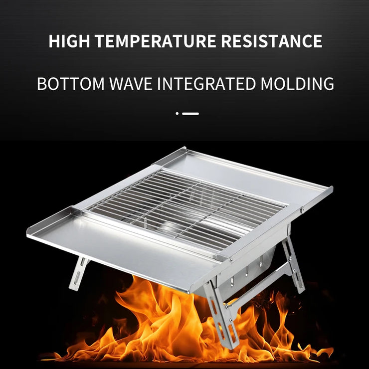 Outdoor  Camping IGT Folding Portable Table Barbecue Rack BBQ Household Novelty Tourism Cool Camping Supplies gear Grill