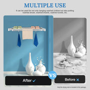 Retractable Clothes Drying Rack Wall Mounted Drying Rack Clothing ABS Foldable Laundry Drying Rack