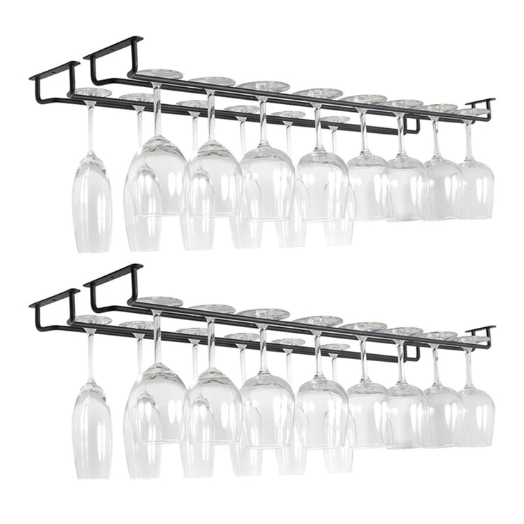 NICEFurniture Useful Iron Wine Rack Glass Holder Hanging Bar Hanger Shelf Wine Glass Rack Stand Paper Roll Holder for Home
