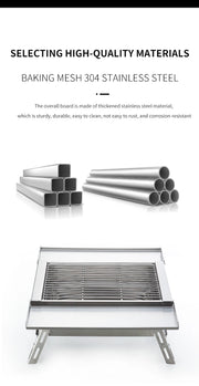 Outdoor  Camping IGT Folding Portable Table Barbecue Rack BBQ Household Novelty Tourism Cool Camping Supplies gear Grill