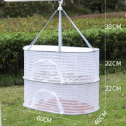 Large Capacity Hanging Air Drying Rack, 1, 2, 3, 4 Layer Herb, Fish, Fruits, Drying Holder, Foldable, Net, Outdoor Drying Tool