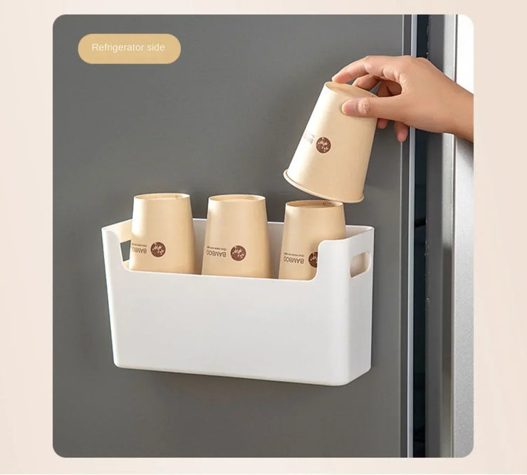 Non Perforated Cling Film Rack Inside Cabinet Wall Shelf Shelves Spice Dish Drying Rack Cabinet Door Organiser for Kitchen
