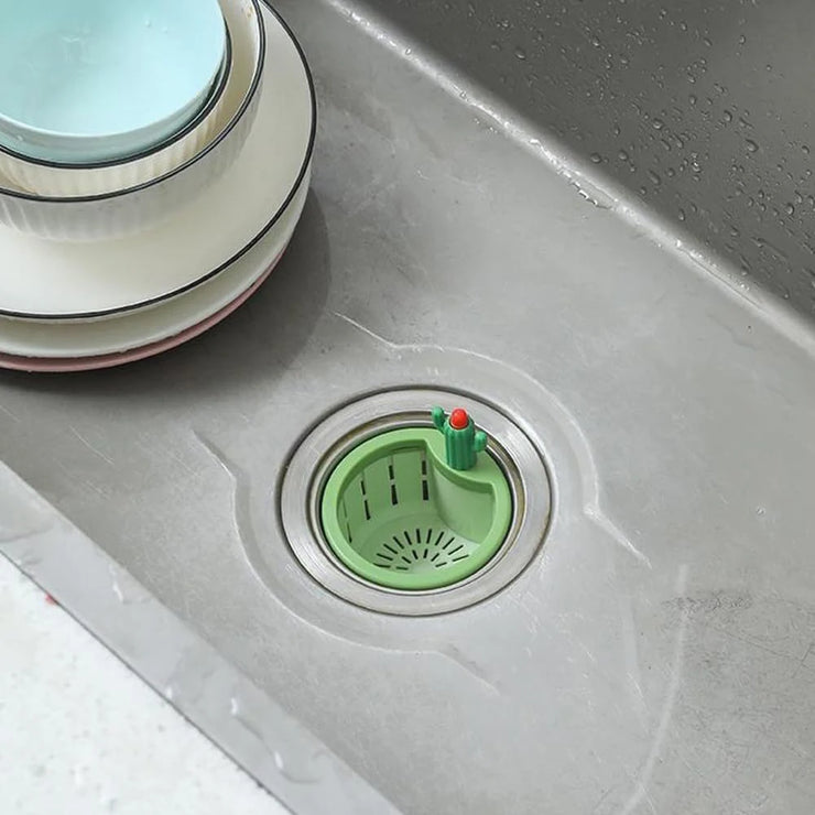 Colorful Cactus-Shape Kitchen Sink Strainer Soft Multi-holde Sewer Drain Cover Sink Accessories