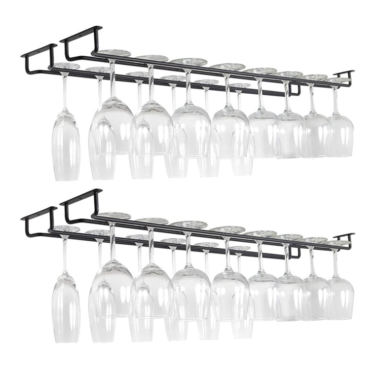 NICEFurniture Useful Iron Wine Rack Glass Holder Hanging Bar Hanger Shelf Wine Glass Rack Stand Paper Roll Holder for Home