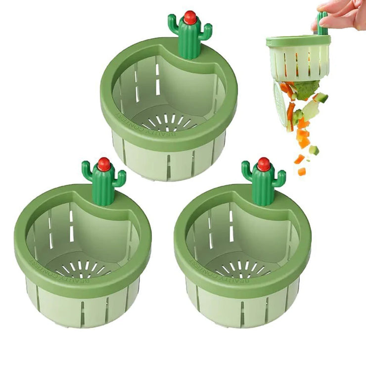 Colorful Cactus-Shape Kitchen Sink Strainer Soft Multi-holde Sewer Drain Cover Sink Accessories