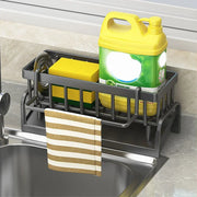 Kitchen Sink Organizer Rack – Sponge, Soap & Towel Holder, Drainage Shelf for Kitchen Accessories