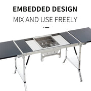 Outdoor  Camping IGT Folding Portable Table Barbecue Rack BBQ Household Novelty Tourism Cool Camping Supplies gear Grill