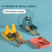 Foldable Pot Iid Rack Plastic Spoon Holder Stand Kitchen Organizer For Fork Patula Rack Pan Cover Shelf Ableware Storage Rack