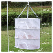 Large Capacity Hanging Air Drying Rack, 1, 2, 3, 4 Layer Herb, Fish, Fruits, Drying Holder, Foldable, Net, Outdoor Drying Tool