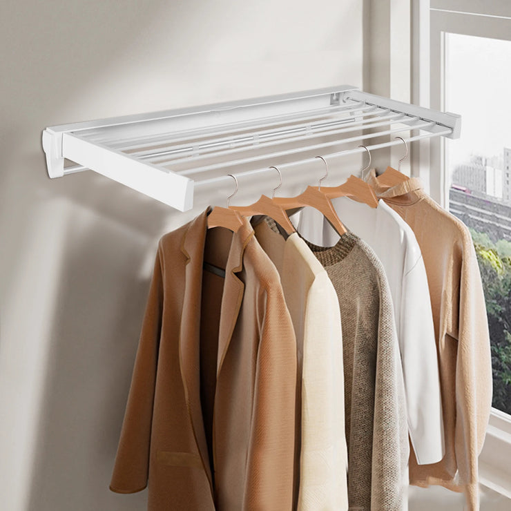 Retractable Clothes Drying Rack Wall Mounted Drying Rack Clothing ABS Foldable Laundry Drying Rack