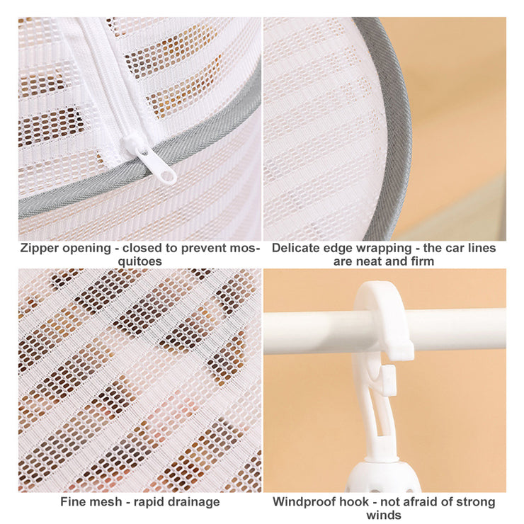 Large Capacity Hanging Air Drying Rack, 1, 2, 3, 4 Layer Herb, Fish, Fruits, Drying Holder, Foldable, Net, Outdoor Drying Tool