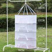 Large Capacity Hanging Air Drying Rack, 1, 2, 3, 4 Layer Herb, Fish, Fruits, Drying Holder, Foldable, Net, Outdoor Drying Tool