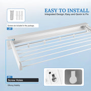 Retractable Clothes Drying Rack Wall Mounted Drying Rack Clothing ABS Foldable Laundry Drying Rack
