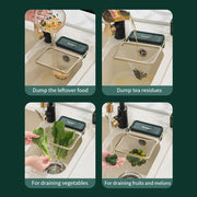 Sink Filter Rack Kitchen Foldable Food Waste Sink Strainer Mesh Bag Stand Garbage Net Shelf Anti-Clogging Garbage Mesh Bag
