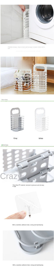 Dirty Clothes Basket Laundry Basket Foldable Clothes Basket Hanging Storage Rack Storage Basket