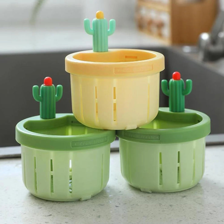 Colorful Cactus-Shape Kitchen Sink Strainer Soft Multi-holde Sewer Drain Cover Sink Accessories