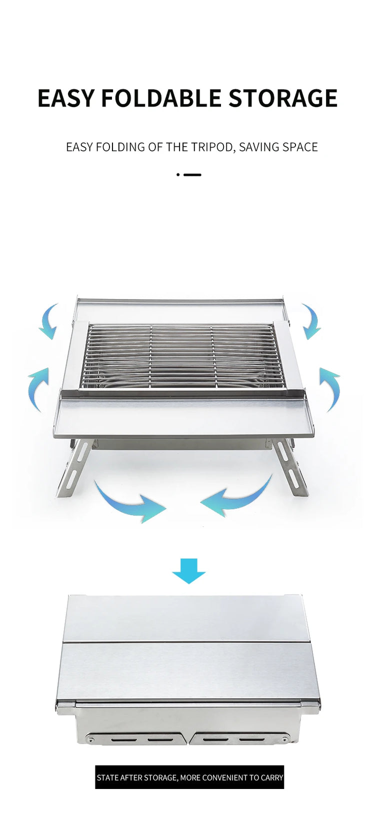 Outdoor  Camping IGT Folding Portable Table Barbecue Rack BBQ Household Novelty Tourism Cool Camping Supplies gear Grill