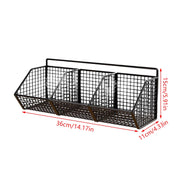 Kitchen Wall Mounted Storage Rack Onion Ginger Garlic Condiments Spice Shelf Wall Punch-Free Vegetable Fruit Drain Basket