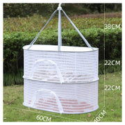 Large Capacity Hanging Air Drying Rack, 1, 2, 3, 4 Layer Herb, Fish, Fruits, Drying Holder, Foldable, Net, Outdoor Drying Tool
